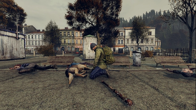 Dog with player after a fight